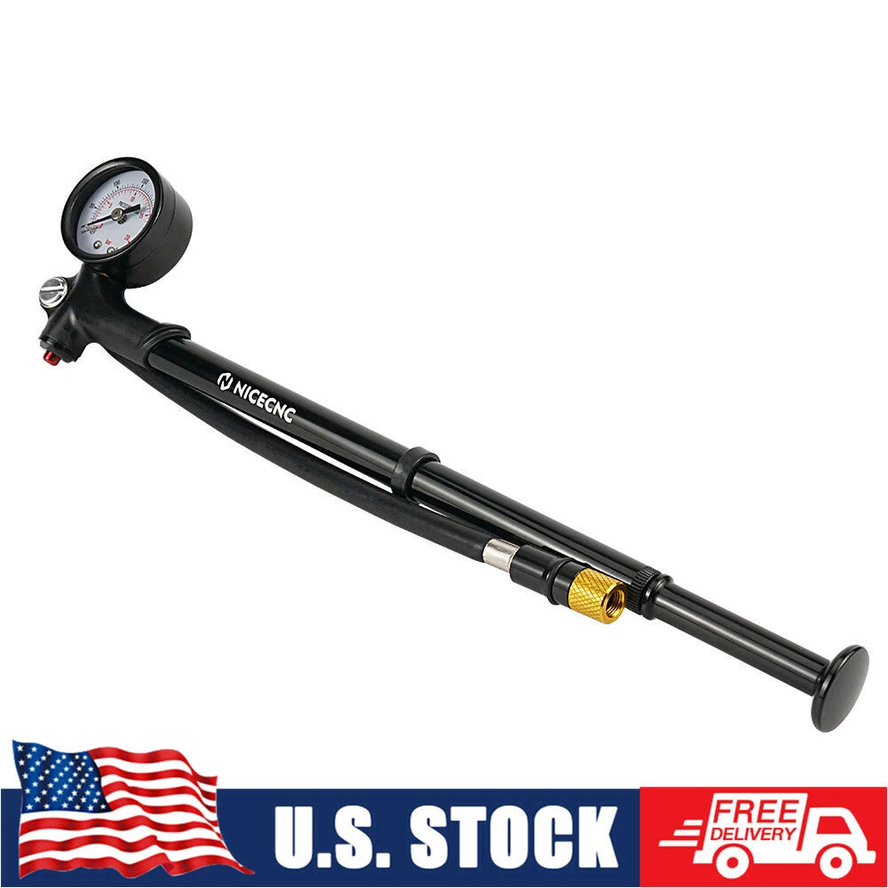 Hand Suspension Air Fork Shock Pump Kit for ATV UTV Motorcycle (300 psi)