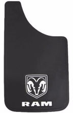 Set of 4 RAM White Logo 11x19 Mud Flaps Splash Guards for Pickup Truck SUV