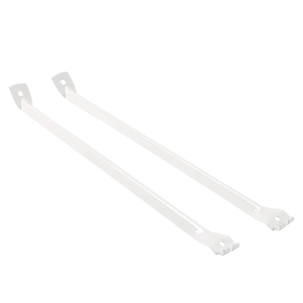 White Metal Support Brackets for 12" Wire Shelving