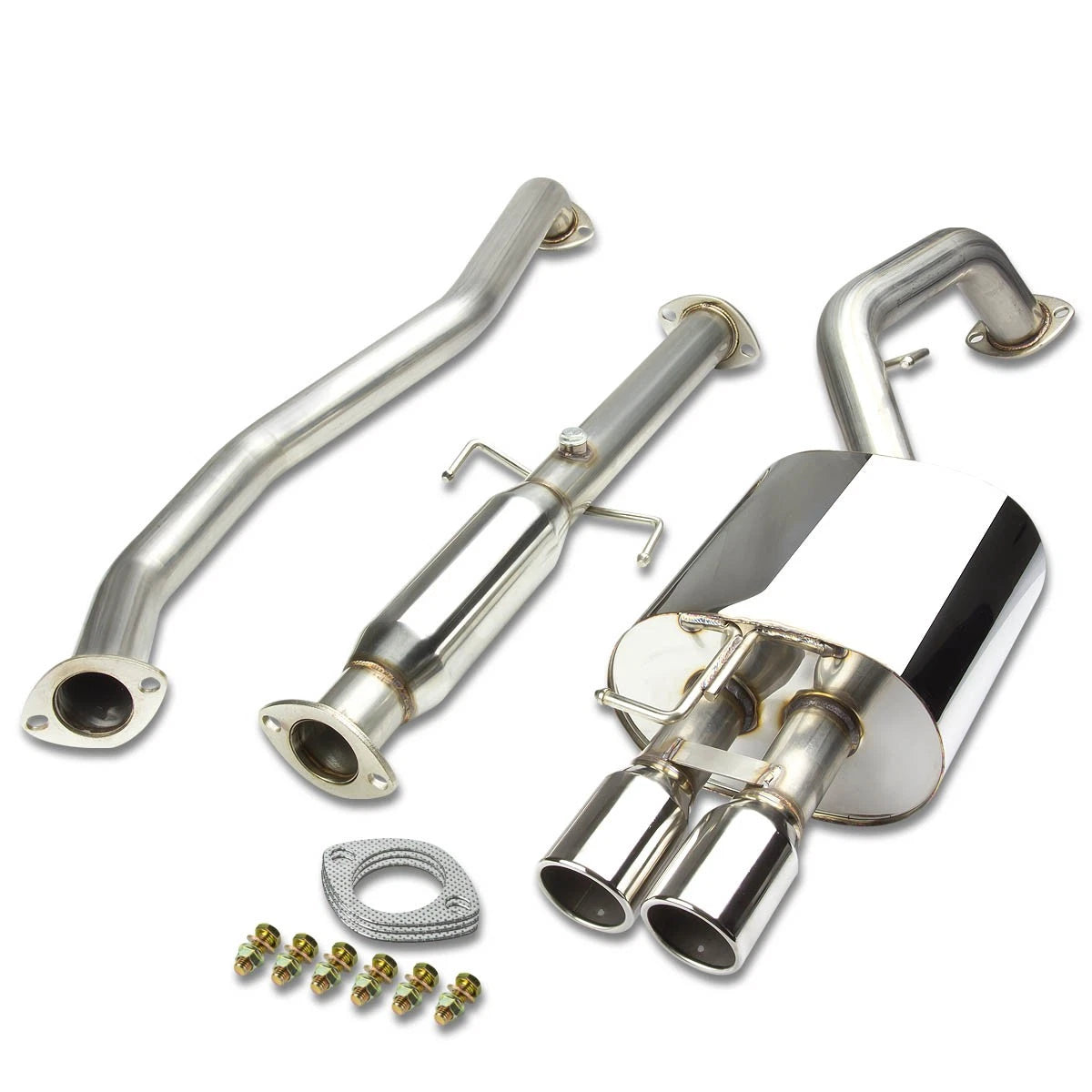 3" Dual Roll Muffler Tip for Kia Spectra 4-Dr 2.0L (2005–2009)