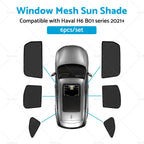 6x Foldable Window Mesh Sun Shade for Haval H6 B01 Series (2021–Present)