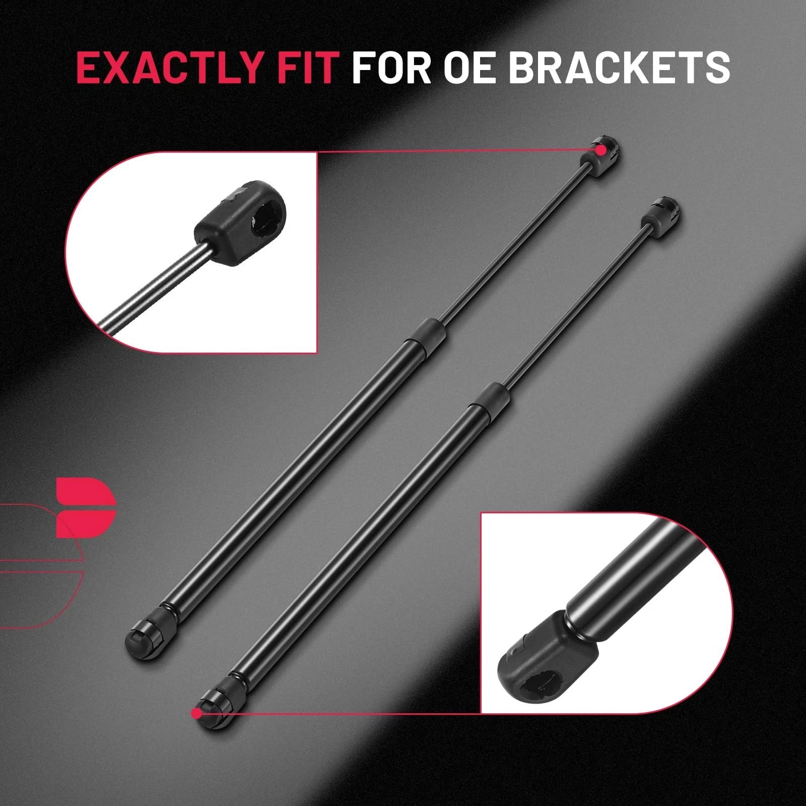 2X 20" Gas Strut for Truck Pickup Topper Door Cap (Fits Various Models)