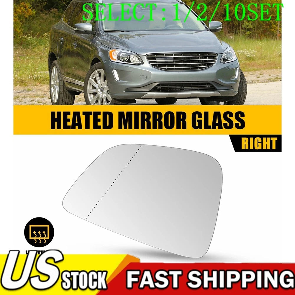 Heated Mirror Glass for Volvo XC60 (2010â2017) with Backing Plate