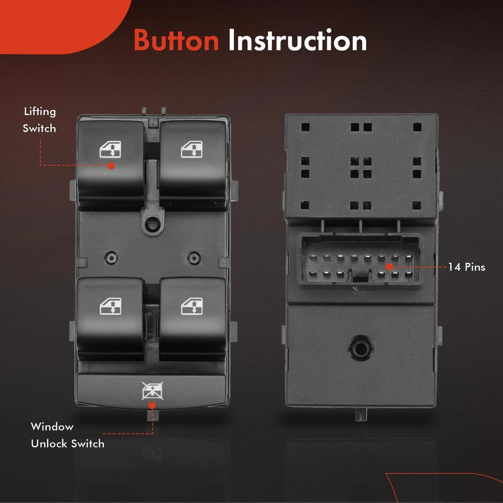Front Left Power Window Switch for Chevy Spark (2016-2021)