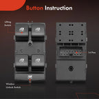Front Left Power Window Switch for Chevy Spark (2016-2021)