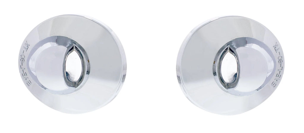 Chrome License Plate Light Lens Replacement for Ford Pickup (1990–2004)