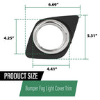 Set of 2 Front Bumper Fog Light Bezels for Toyota RAV4 (2009–2012)
