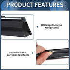 Set of 4 Window Deflectors for Ford Focus Sedan (2019) - Black Vent Visors