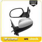 Set of 2 Power Memory Heated Chrome Mirrors for GM Pickup