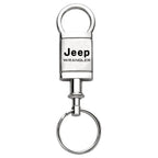 Satin-Chrome Valet Keychain - Officially Licensed for Jeep Wrangler