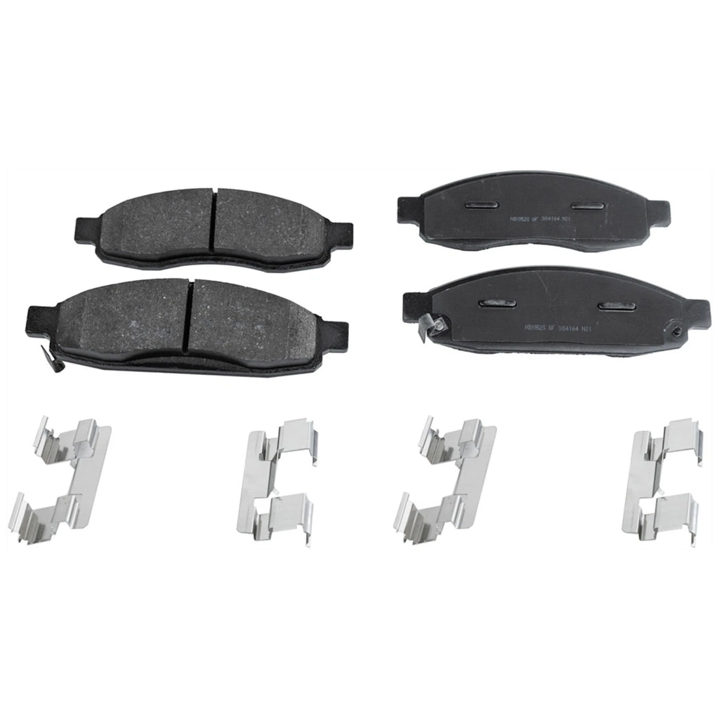 Disc Brake & Pad Kit for Nissan Titan (2007) Cross-drilled Slotted