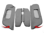 Sunvisor & Extension Covers for Ford F250 F350 F450 (1999–2007) Med Flint Gray