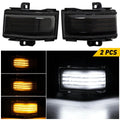 Dynamic White+Amber LED Side Mirror Lamp for Ford F250 F350 F450 (2017–2023)