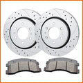 Front Drilled Brake Rotors & Ceramic Pads Kit for Ford F-150 (2010–2020)