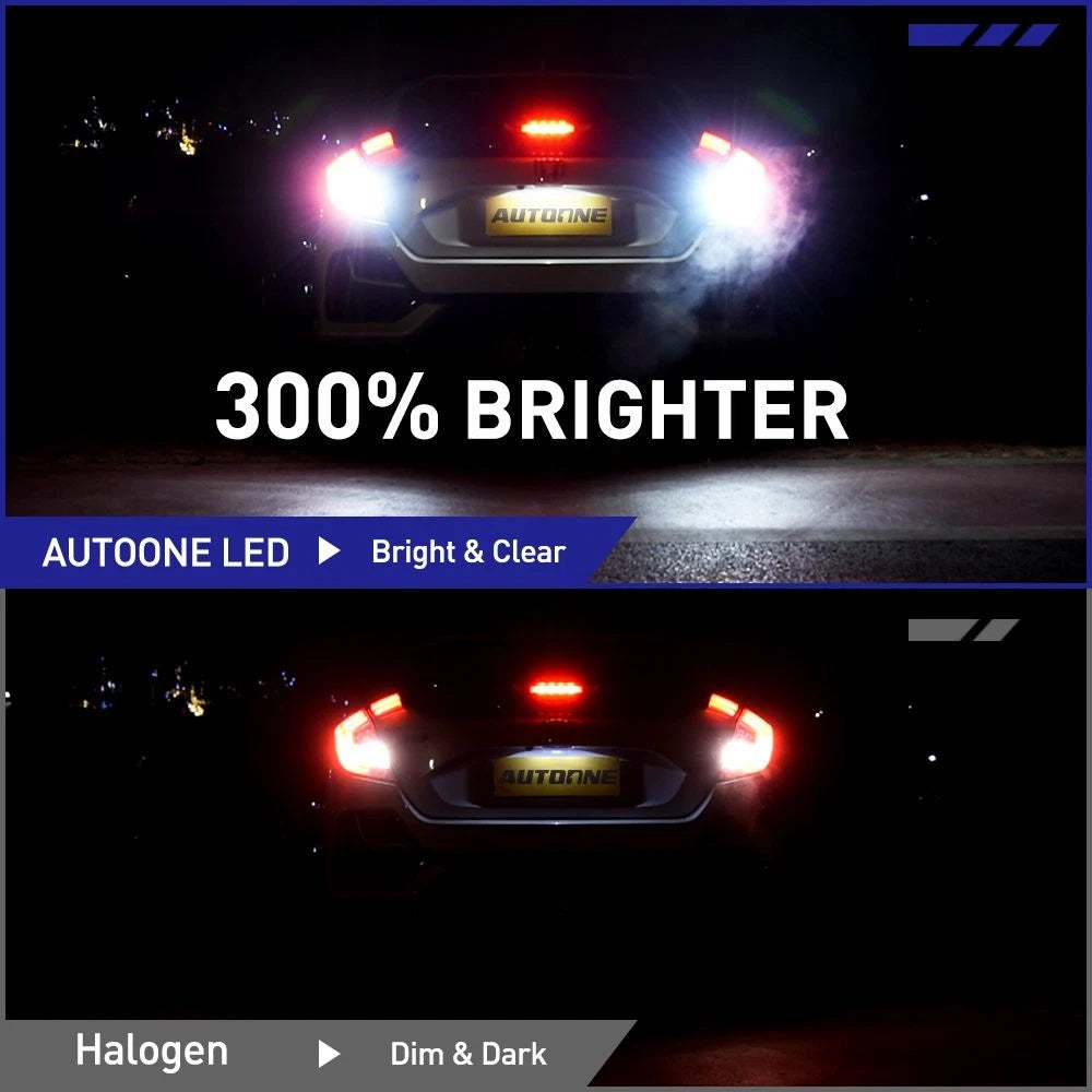 Set of 4 LED Reverse Backup Light Bulbs for Autoone 3157 3156
