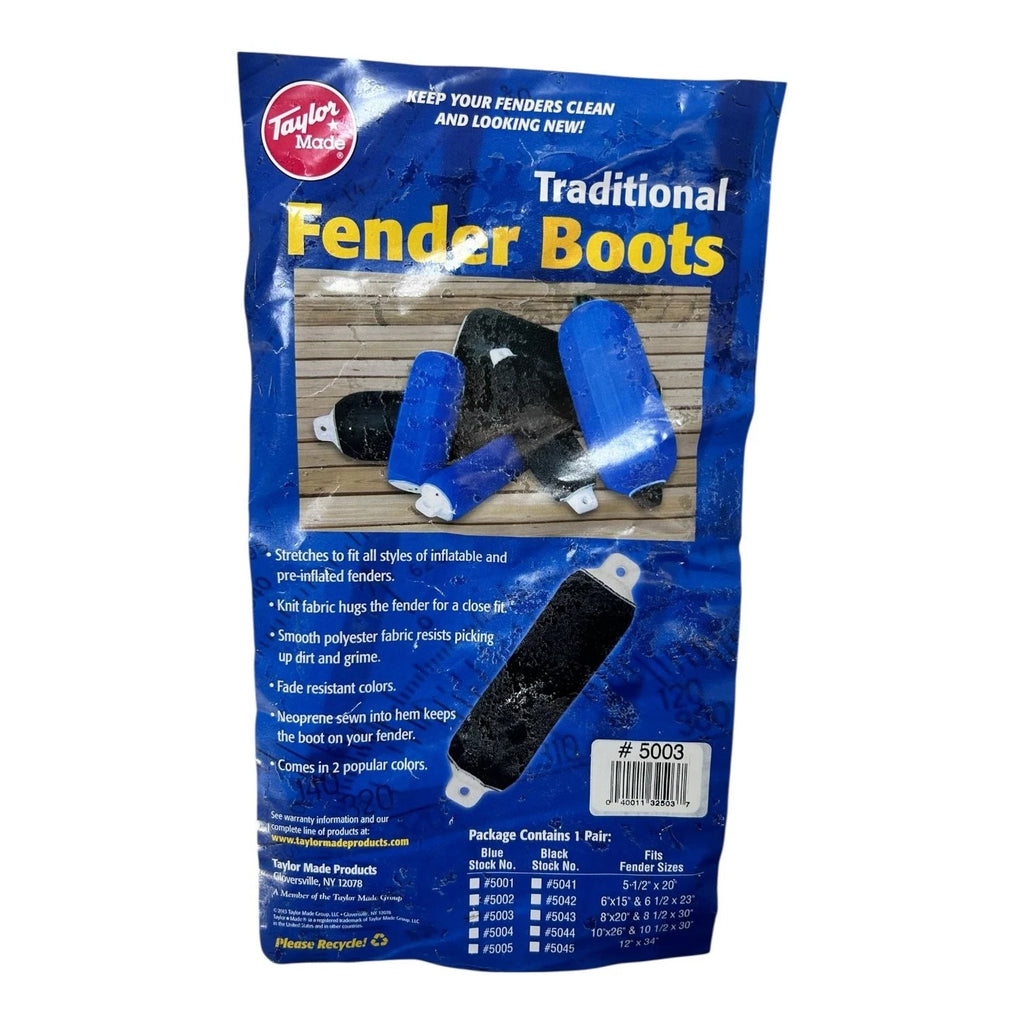 2X Marine Fender Boot Covers for Taylor Made 5003 (Traditional, Blue)