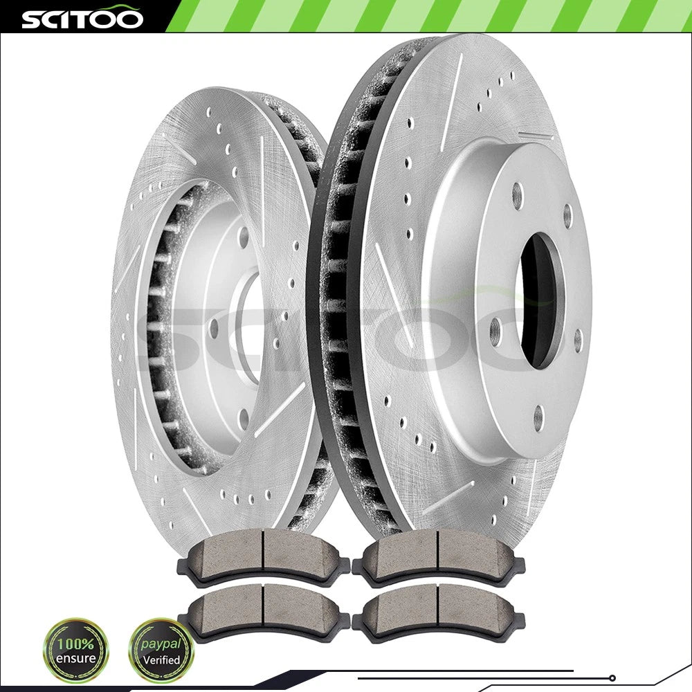 Front Brake Rotors & Ceramic Pads for Chevy Blazer S10 GMC Jimmy Sonoma (2000–2005)