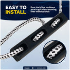 Marine Rubber Dock Line Snubbers for Boats (13/16" to 7/8" Rope)