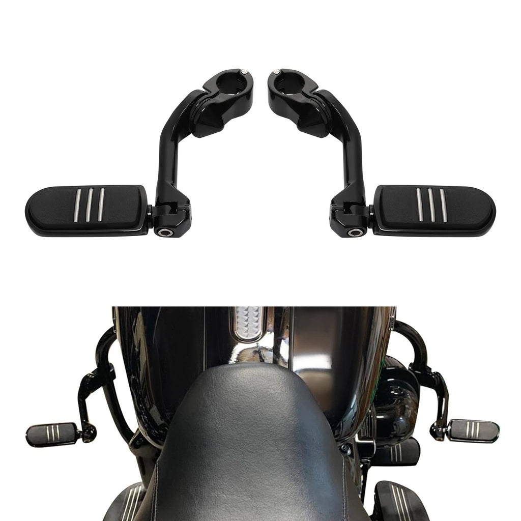 32mm Long Angled Highway Guard Footpegs for Harley Touring