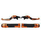 Orange Brake Clutch Lever Handlebar Grip Set for Yamaha FJR XJR 1300 (2001-2023)