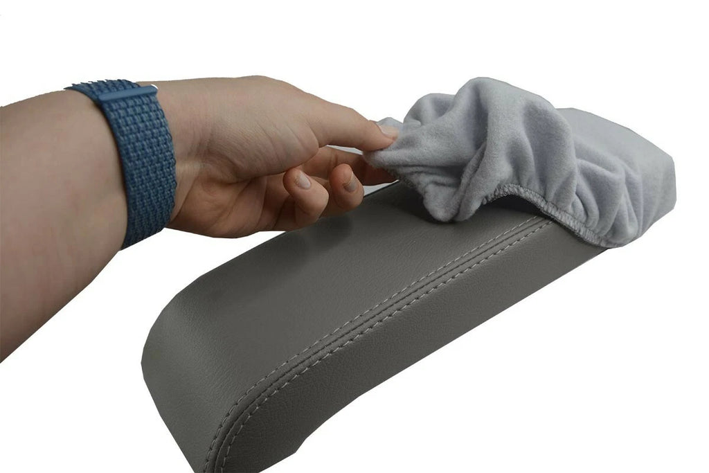 Fleece Console Lid Armrest Cover for Infiniti FX35 (2003–2005) Gray
