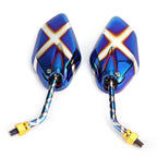 Rearview Side Mirrors 10mm M10 for Motorcycle Scooter Cruiser Chopper
