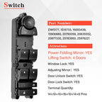 Front Driver Power Window Switch for Chevy Avalanche Silverado Suburban (2007–2014)