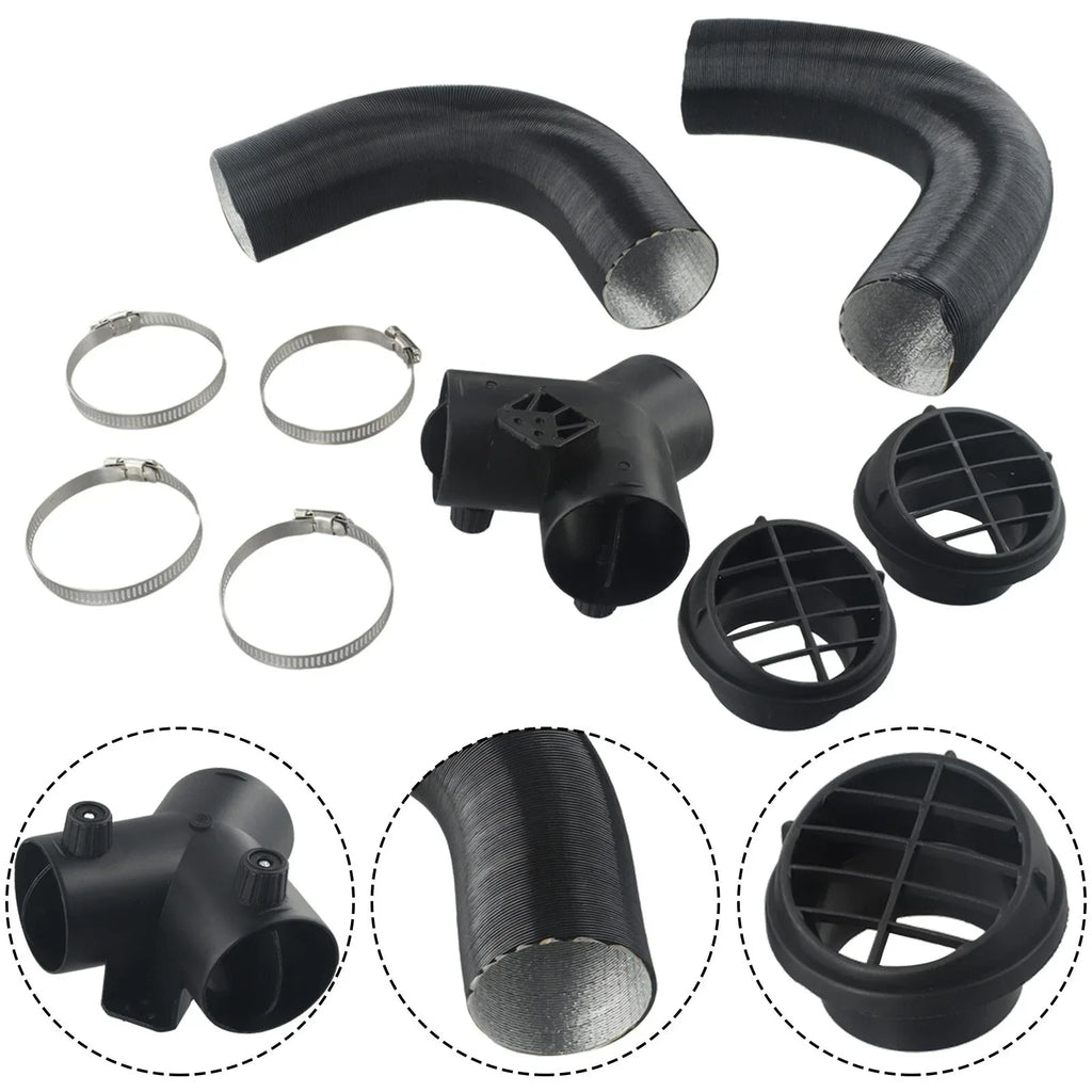60mm Pipe Ducting Y Piece / Warm Air-Outlet Vent Hose Clip for Diesel Heater