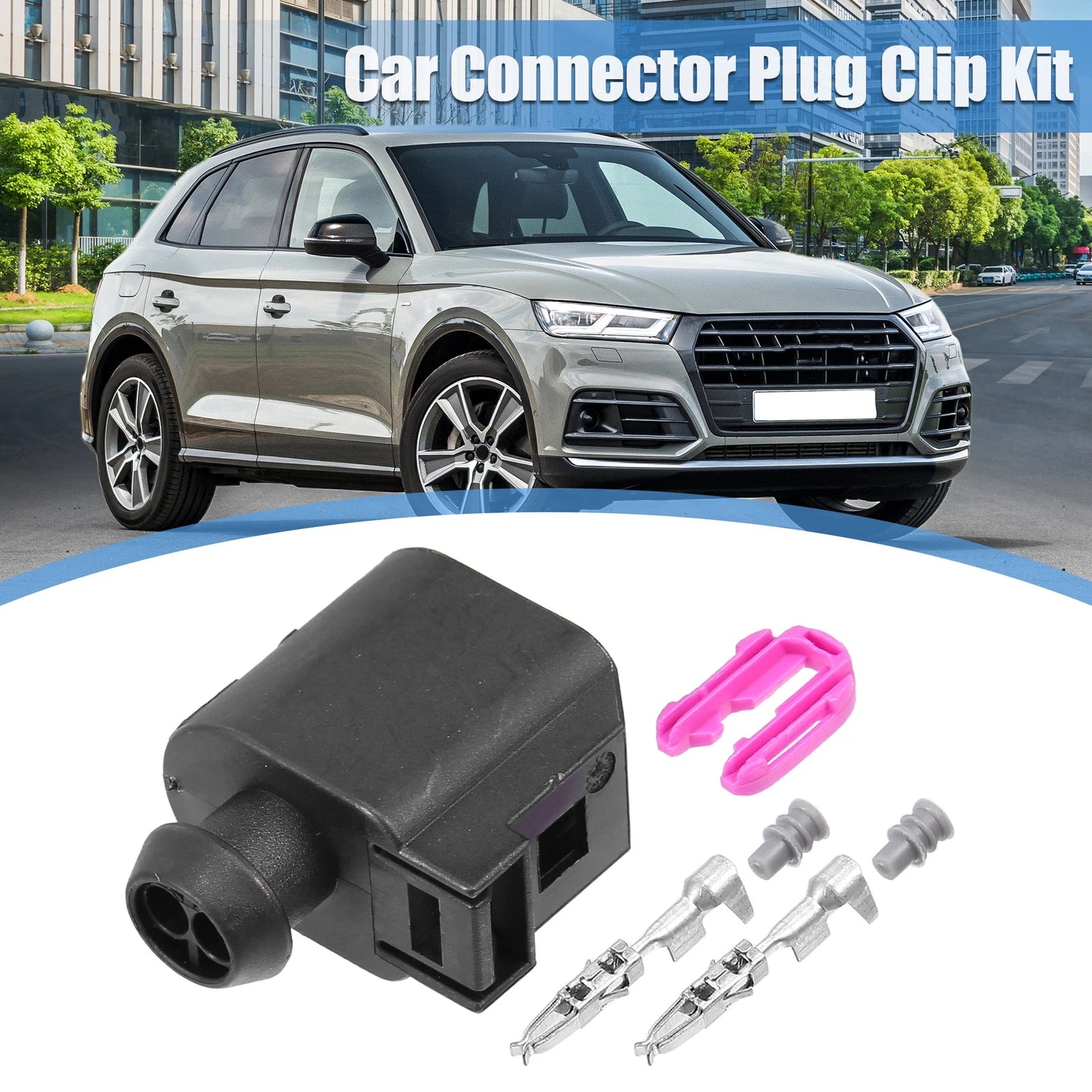 Set of 2 ABS Sensor Connectors No.8T0973702/6E0973702 for VW Audi 