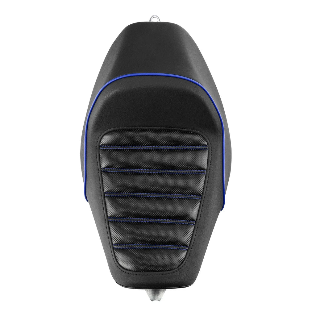 Black Blue Front Solo Driver Seat for Harley Sportster XL883 1200 (2010-2022)