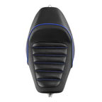 Black Blue Front Solo Driver Seat for Harley Sportster XL883 1200 (2010-2022)