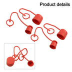 Set of 2 Hydraulic Coupler Dust Covers - Red Color