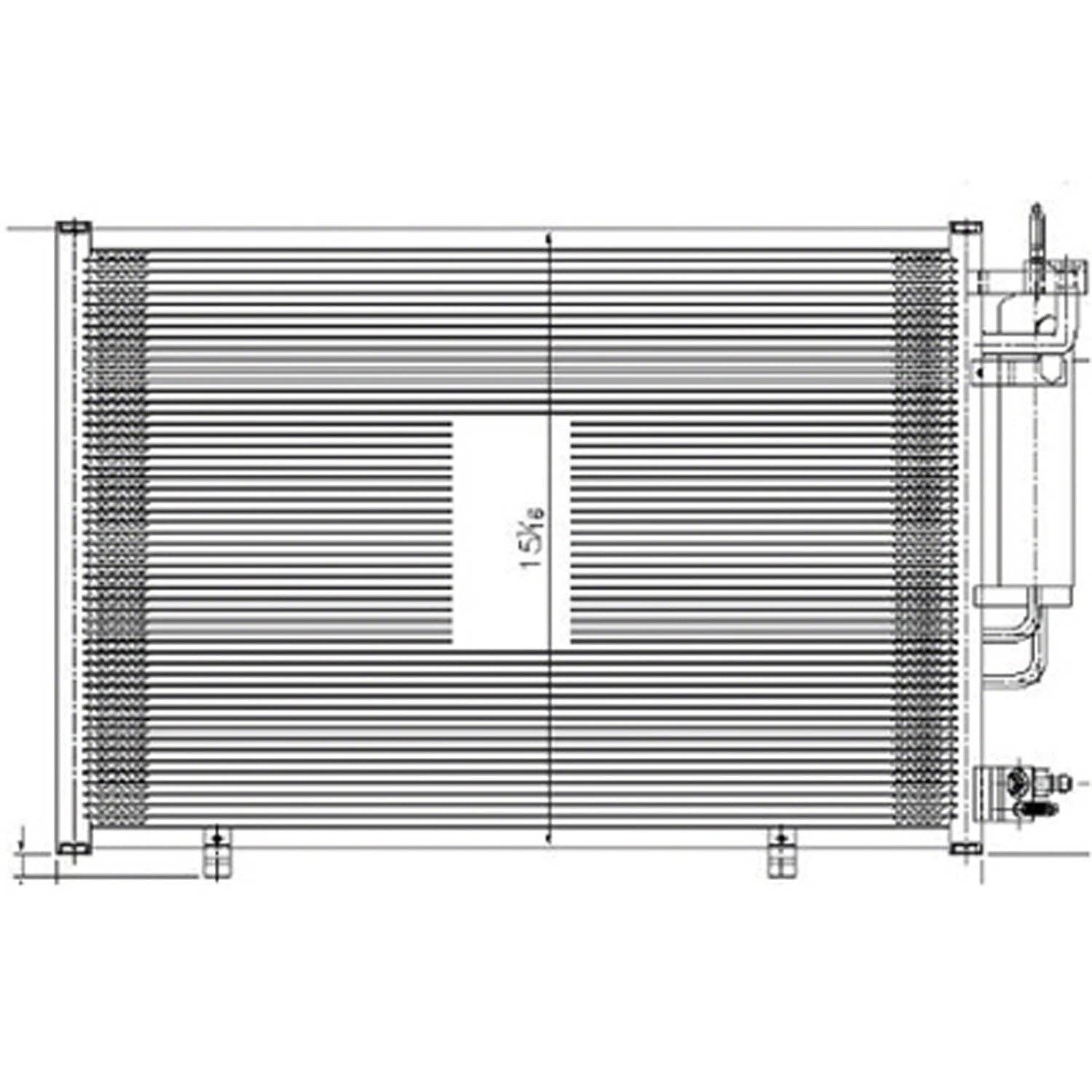 Replacement Condenser w/Receiver Drier For 2011-2013 Ford Fiesta Hatchback