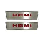 Stainless Door Badges with HEMI Inlay for Dodge Challenger (2008–2014)