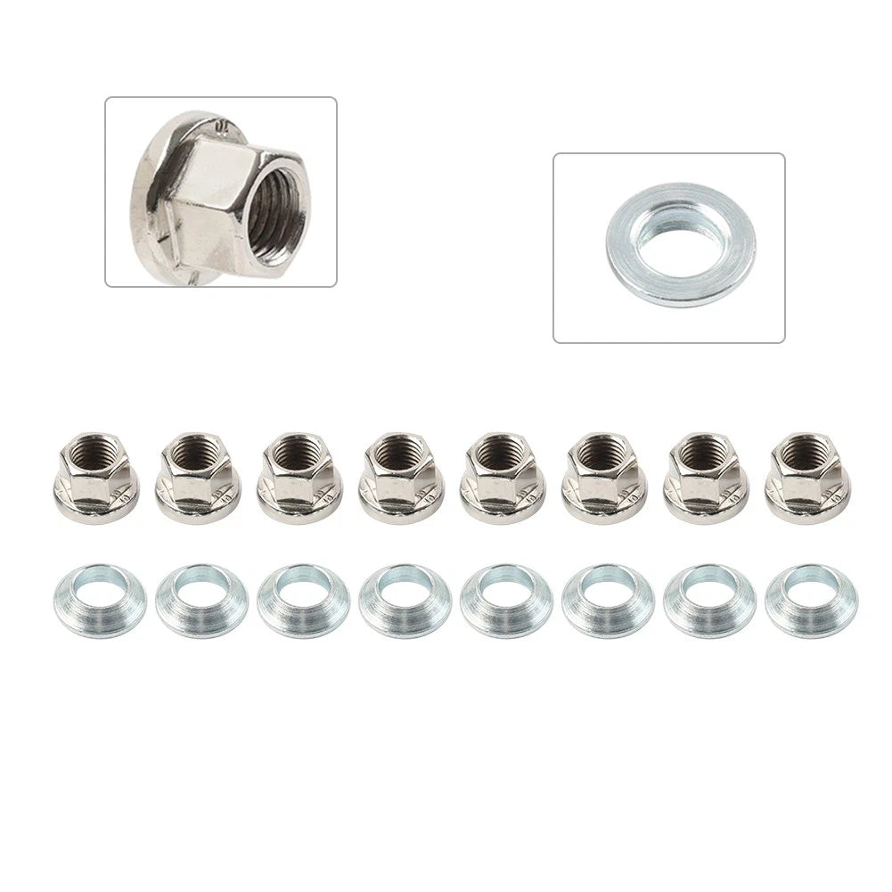 8pcs Wheel Flange Lug Nut Kit M10-1.25 for Honda TRX450R (2004–2007)