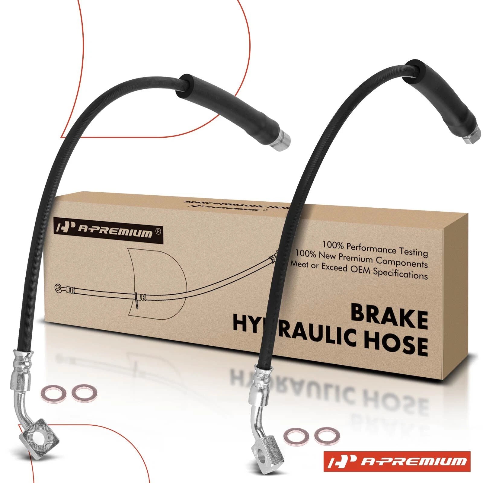 2X Front Brake Hydraulic Hose for Chevrolet Corvette (2014–2019)