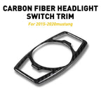 Carbon Fiber Headlight Switch Trim for Ford Mustang (2015–2020)
