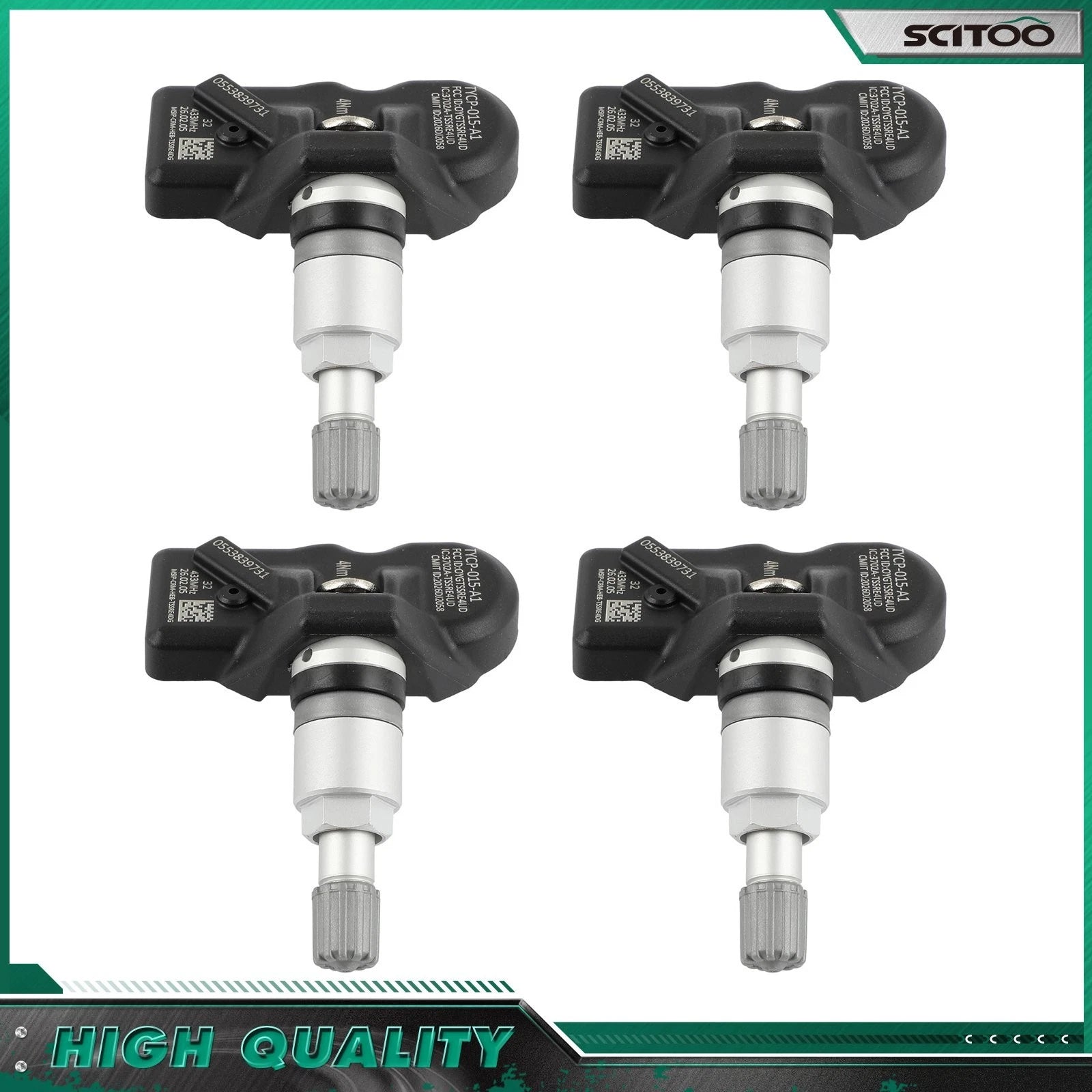 Set of 4 TPMS Tire Pressure Sensors for BMW (2014–2019) 36106798872