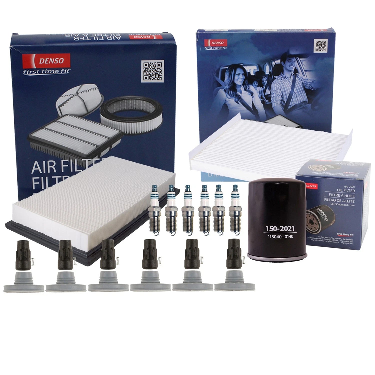 Denso Tune Up Kit 6 Spark Plugs & Boots for Ford Fusion Lincoln MKZ (2013–2020)
