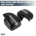 Pair Rearview Mirror Cover Overlay Black Carbon Fiber for Lexus LX470 (1998–2007)