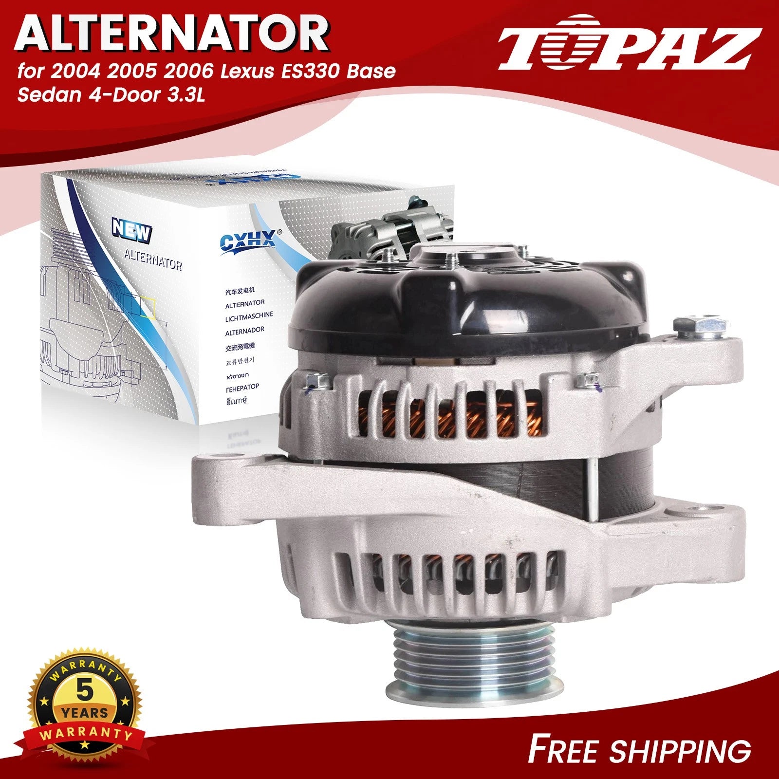 Alternator for Toyota Solara, Camry 3.0L V6 (2004–2008)