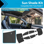 8 Piece Sun Shade Kit for Tesla Model Y (2021–2023) 5YJY SUV