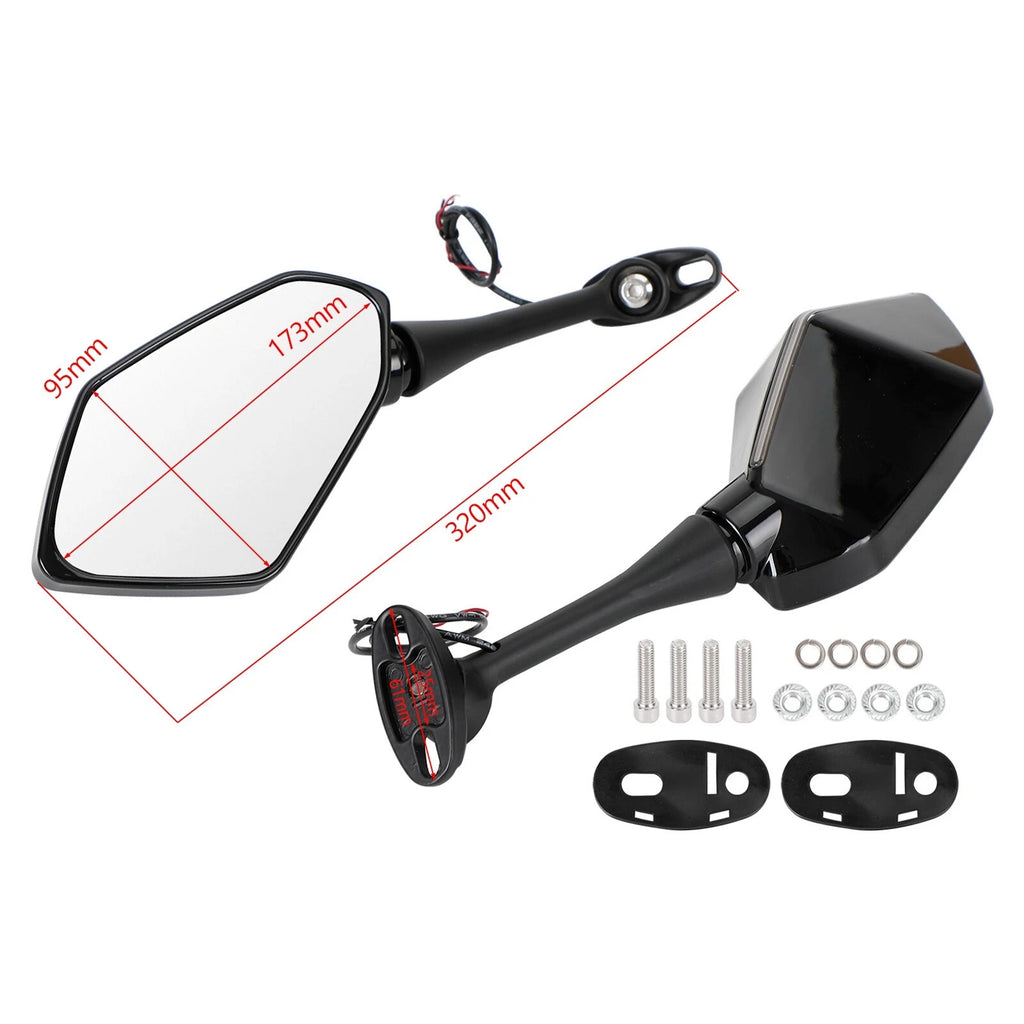 LED Mirrors with Turn Signal for Suzuki SV650 SV1000 GSF600 Bandit (1999–2007)
