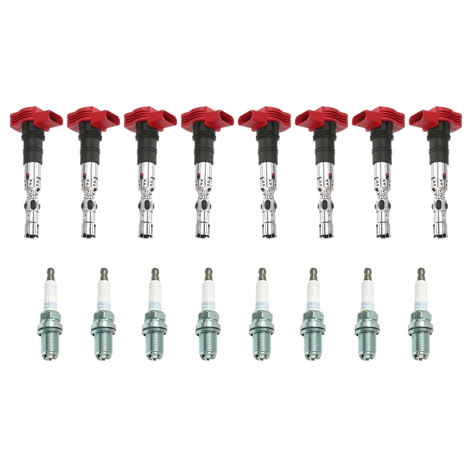Set of 8 Ignition Coils & NGK Spark Plugs for Audi Volkswagen 4.2L V8