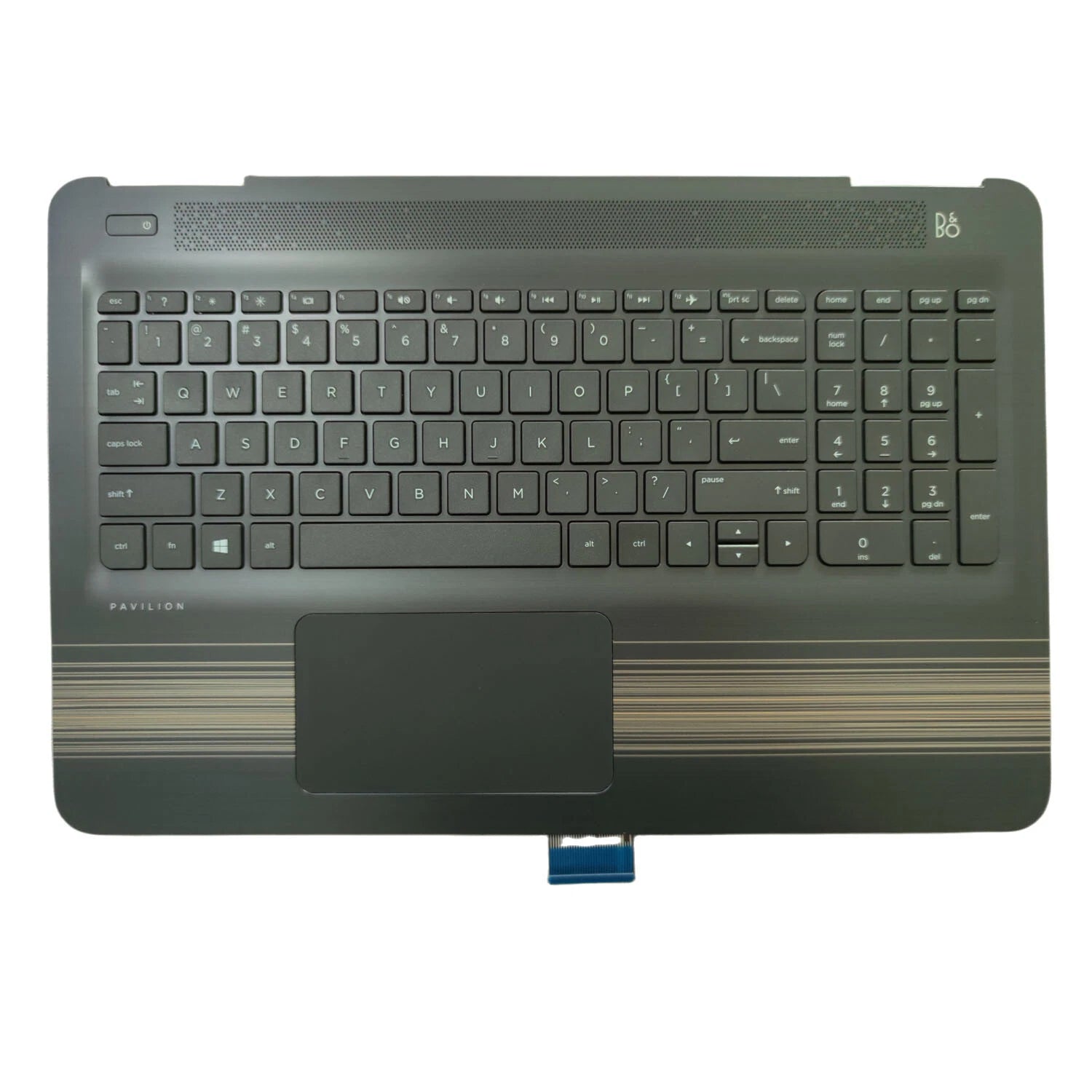 Palmrest Touchpad Non-Backlit Keyboard for HP Pavilion 15-AU 15-AW (2016–2017)