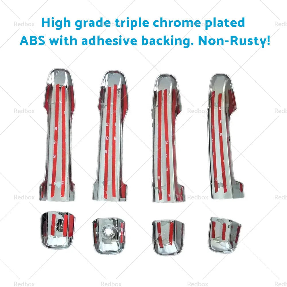 Chrome Door Handle Cover Trim for Toyota Land Cruiser Prado (2009–2023)