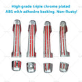 Chrome Door Handle Cover Trim for Toyota Land Cruiser Prado (2009–2023)