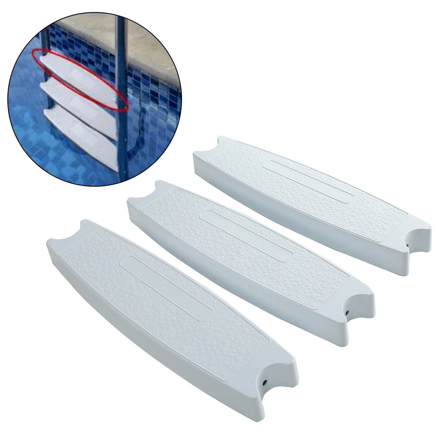 3 Replacement Ladder Rung Steps for Swimming Pools