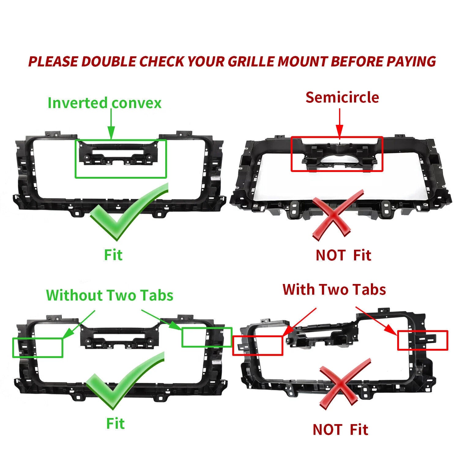 Radiator Grille Support Mounting Bracket for Chevrolet Silverado 1500 (2016–2019)