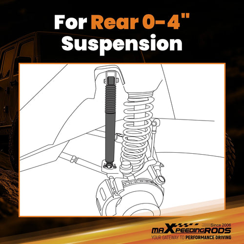 0-4" Lift G1 Rear Shock Absorbers for Ram 2500 2WD/4WD (2014–2025) w/Dust Cover